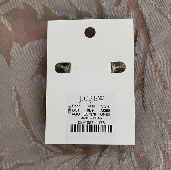 J. Crew Antique Gold Heart Hoop Earrings - Picture 3 of 4